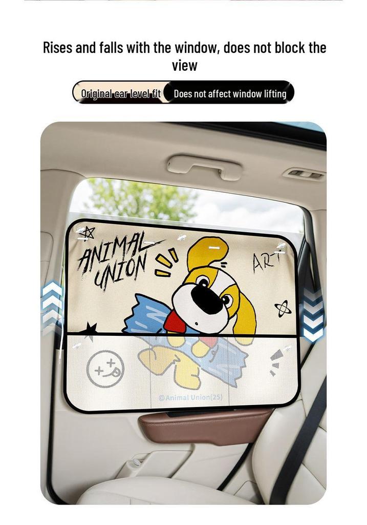 Car Window Sunshade with Suction Cups - Baby & Toddler Privacy and Sun Protection Curtains for Small Vehicles