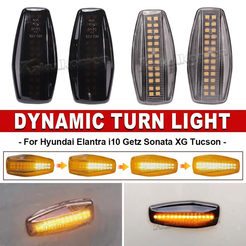 Dynamic LED Fender Light Side Marker For Hyundai I10 Trajet Sonata Elantra Getz XG Tucson Terracan Coupe Matrix for Kia 2003