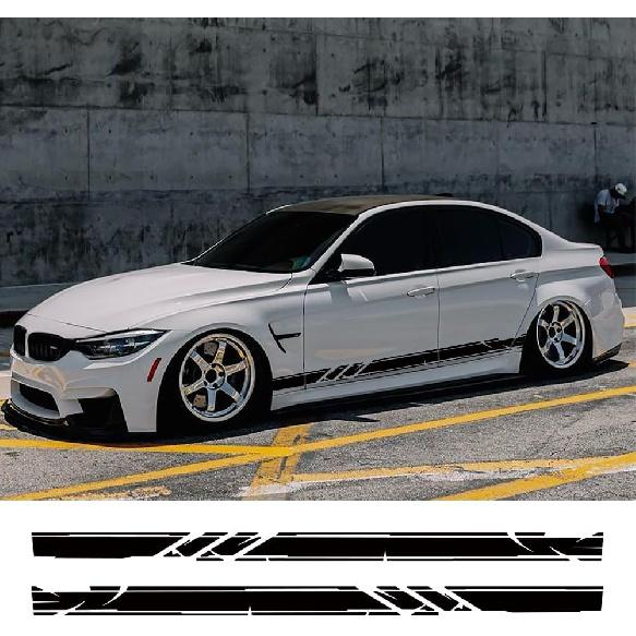 Universal Creative Stripe Decorative Stickers Fit for Truck SUV Racing Car Vehicle Racing Sports Self-Adhesive Side Strip Decal Decoration матовый черный