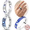 Anillos Nuevos Originales de Plata 925 Estrella Sol Cielo Estrellado Anillo de Zirconia Plateada Para Mujeres Regalo de Joyería para Boda Aniversario