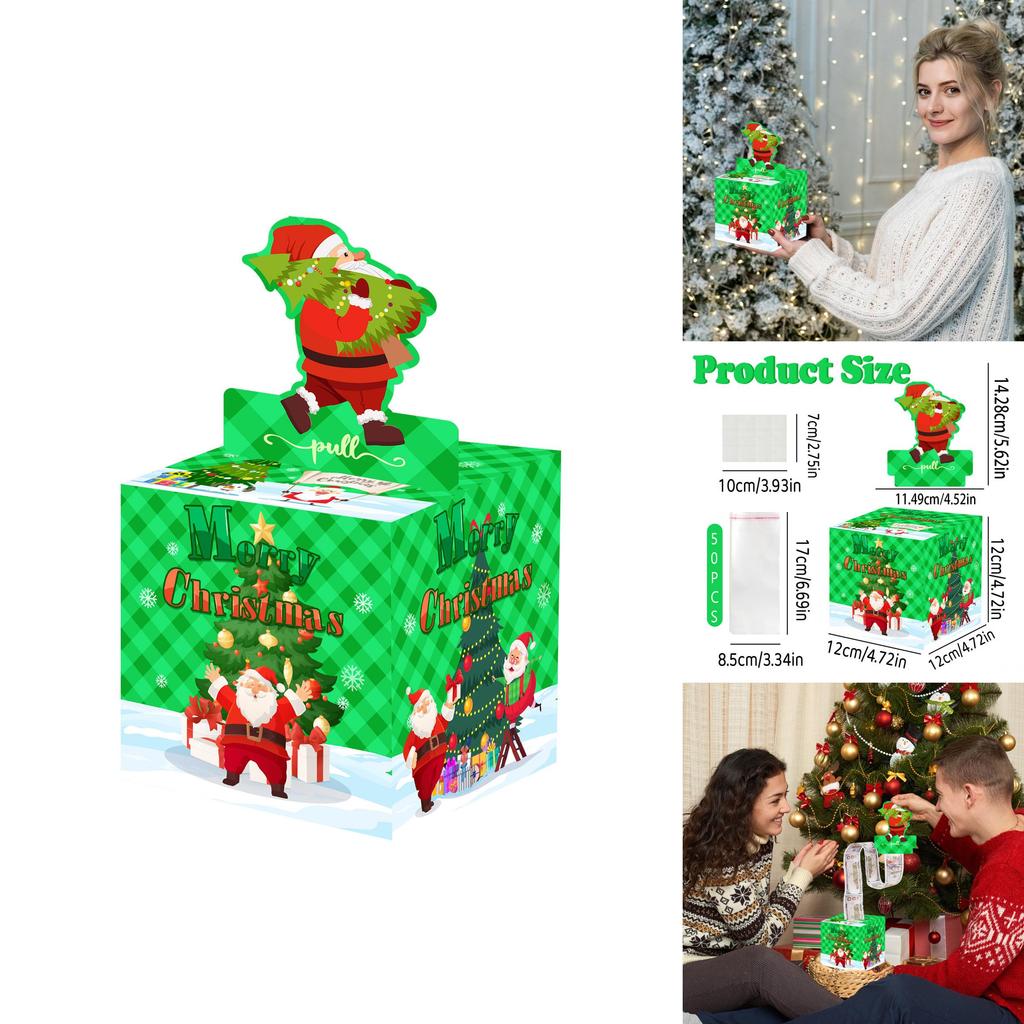 Christmas Holiday Party Gift Box With Paper Material And Tree Design For Family Or Friend Gifts