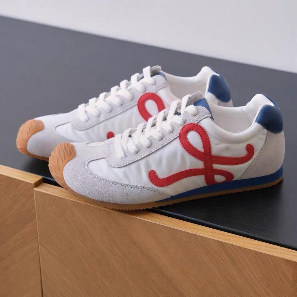 Cowhide version~ Su Yinyin has the same ugly and cute asymmetrical big toe head lace-up casual sports style Forrest Gump training shoes for women