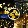 1PCS Solar String Lights Outdoor 50 Led Crystal Globe Lights with 8 Modes Waterproof Solar Powered Patio Light for Garden
