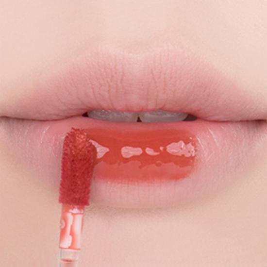 Rom&nd Juicy Lasting Tint 08 Pink Pumpkin — Weicher Pfirsichrosa Glänzender Langanhaltender Lip Tint