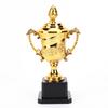 Gold Plastic Trophy Basketball Football Trophy with Lid Game Match Trophy Rose Pattern Winners Award Trophy for Competition Race