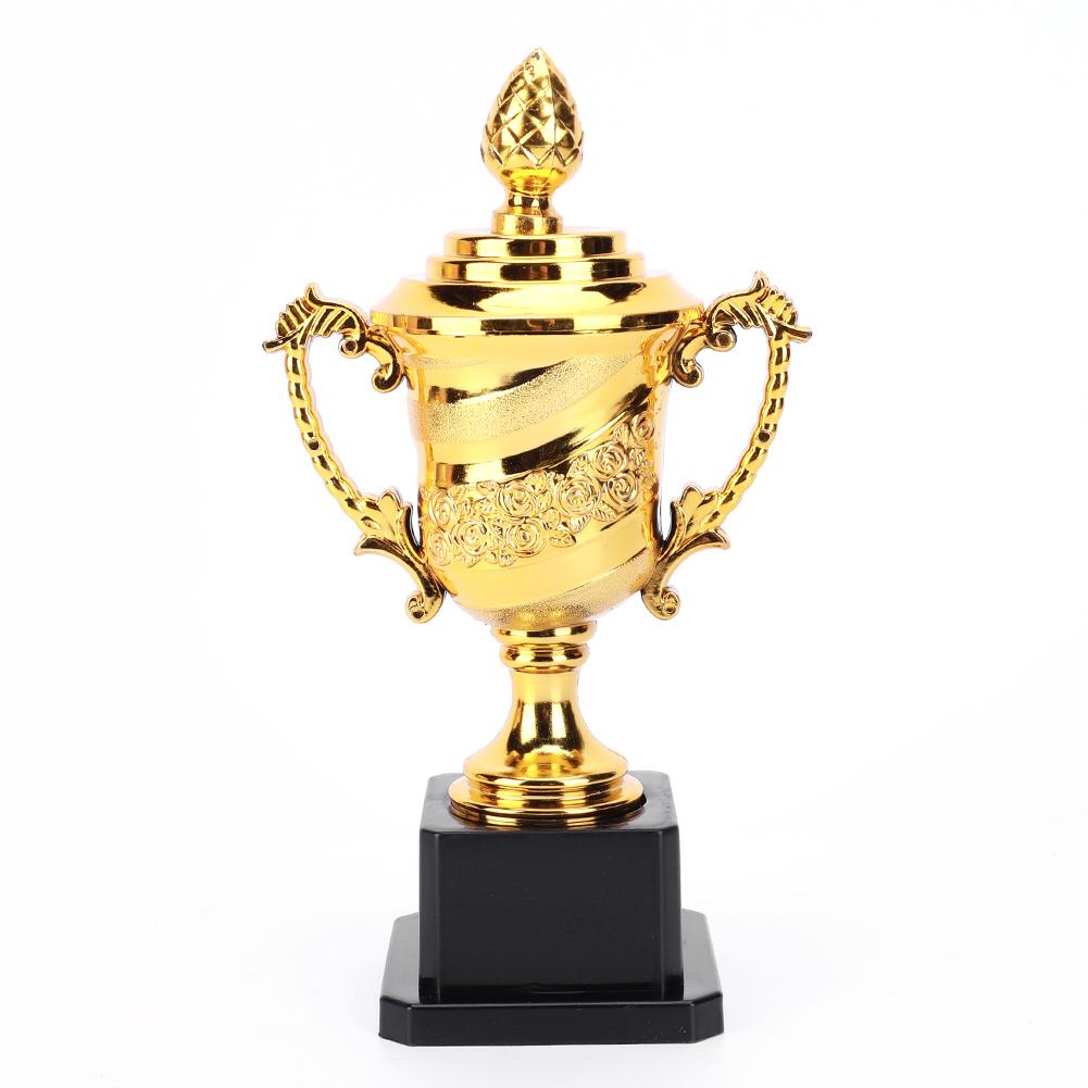 Plastic Model Gold Trophy Awards School Rewarding Supply Competition Soccer Basketball Prize Cup Children's Craft Souvenirs