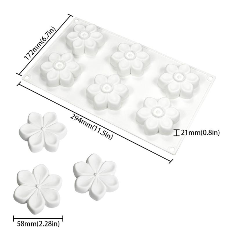 Silicone Mousse Molds Dessert Moulds Flower Shaped Chocolate Moulds Silicone Material Perfect Gift for DIY Bakings Lover