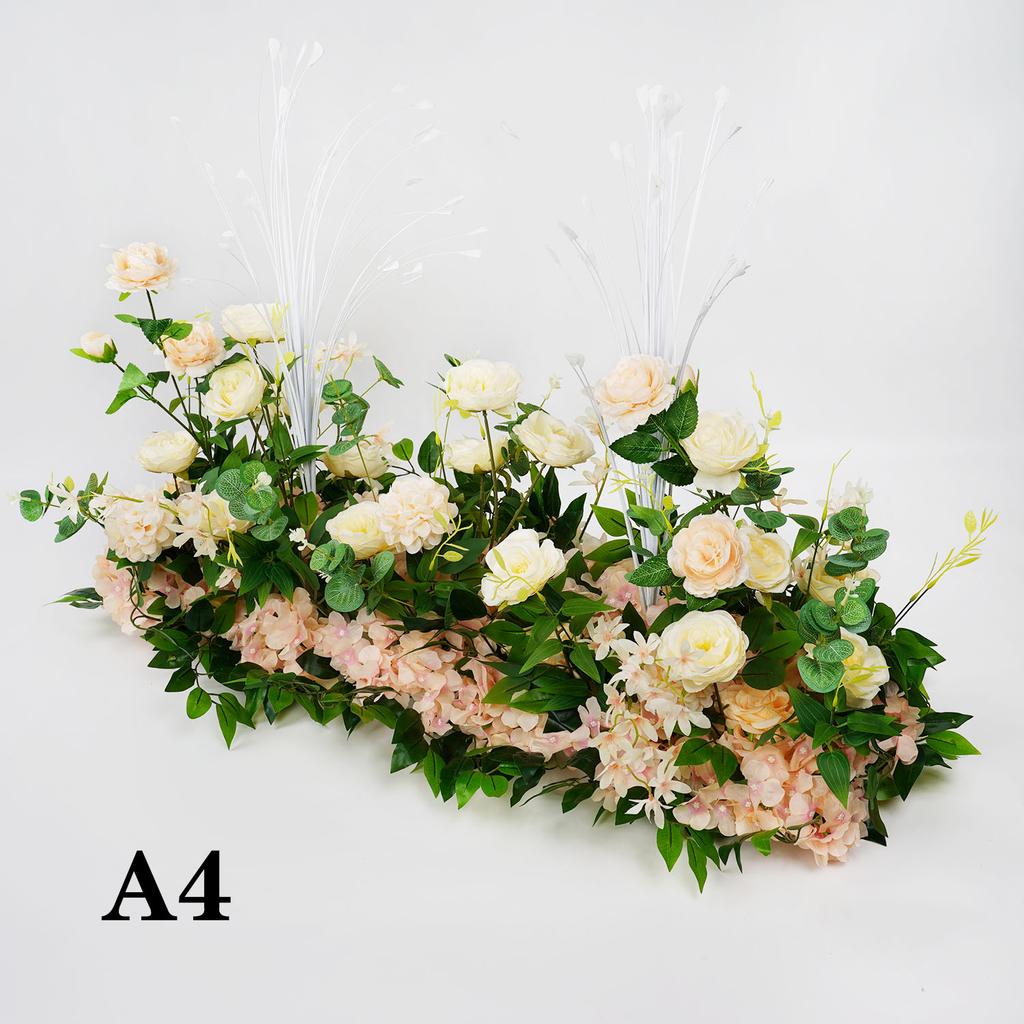 50/100CM Künstliche Blume Rosenreihe Hochzeits-Tischdeko Hintergrundbogen Party Blumengesteck