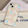 Blue pink flowers and plants are suitable for iPhone17ProMax mobile phone case 14 Apple 12/11 matte 13 all-inclusive