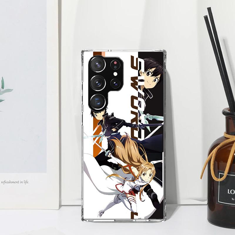 

Anime Sword Art Online SAO Phone Case For Samsung Galaxy S26 S25 Edge S24 FE S23 S22 Ultra S21 Plus S20 + Art Fundas Back Cover Samsung S22