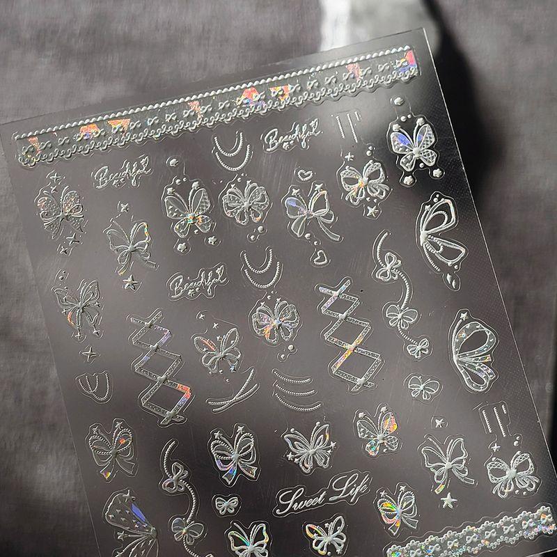 

Qiji Lace Butterfly Glass Broken Nail Sticker Waterproof Nail Sticker Decorative Decals Ornament M958 M958 (Broken Glass)