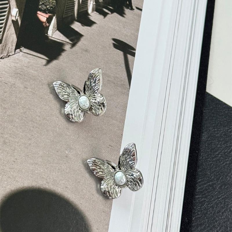 5pcs Beautiful Butterfly Buttons 20mm Gold/Silver Color Metal Shank Buttons Woman's Clothing Buttons