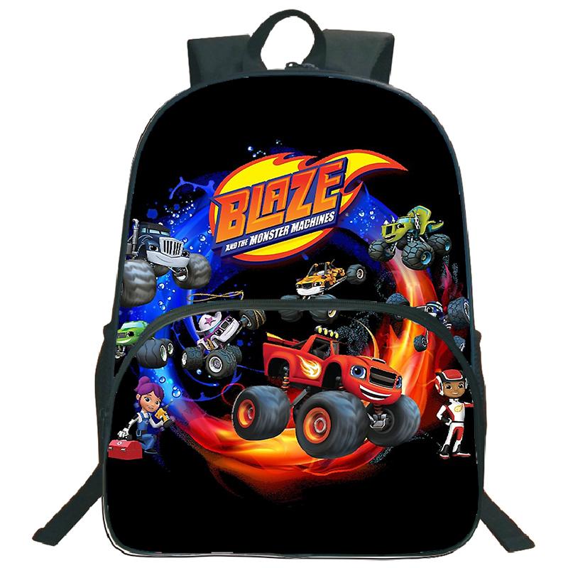 Blaze And The Monster Machines Children's Backpack Schoolbag Boys Girls Backpack Students Large Capacity Travel Bookbag Mochila