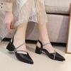 Fashion sandals fairy style new summer bag head thick heel rhinestone high heel with skirt women's shoes