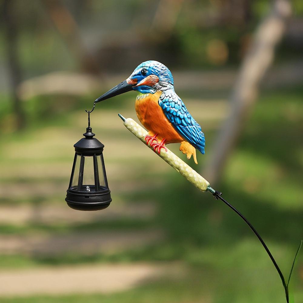 Solar Bird Lantern Outdoor Landscape Light Garden Courtyard Lawn Decoration Iron Art Craft New Style 0-5W
