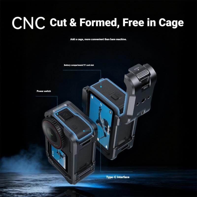 Aluminum Quick Release Cage For Action 6 Action Camera Mount With Cold Shoe Full Protective Frame Case Accessories