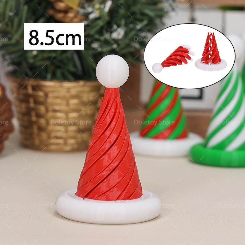 3D Printed Spiral Cone Toy Impossible Pyramid Gourd Christmas Hat Pass Through Sculpture Pyramid Toy Mini Vortex Thread Illusion