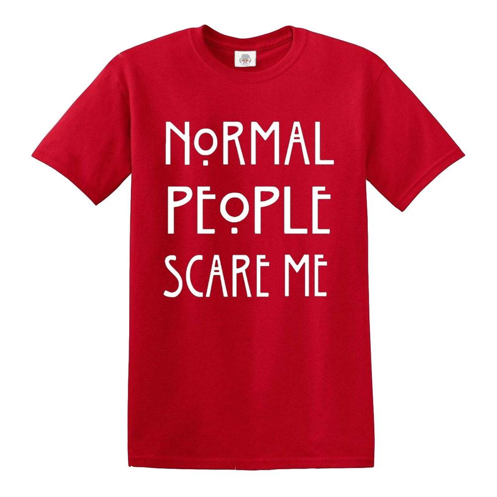 Normale Leute machen mir Angst T-Shirt lustig Goth Rock Punk Geschenk Neuheit Oberteil Tee