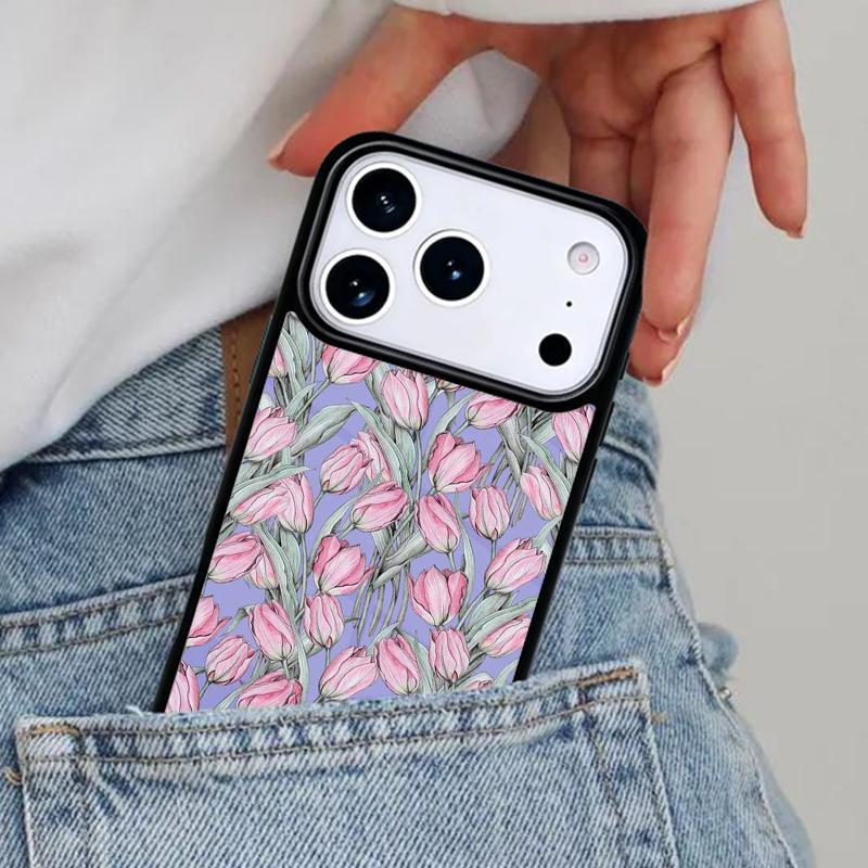 Tulips Flower Spring Phone Case for iPhone 17ProMax 12 13 14 15 16e 17 Pro Max Plus Air Cover