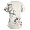 Women's Cute Printed Work Clothes V-neck Double Layer Pockets Basic Short Sleeve Top Pullover Valentines