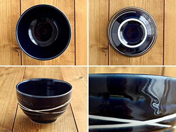 Tableware East Ryžová miska (Malý) Špirálová Minoruba 3-farebná súprava Námornícka biela karamelová ryžová miska ryžová miska hrniec malá miska