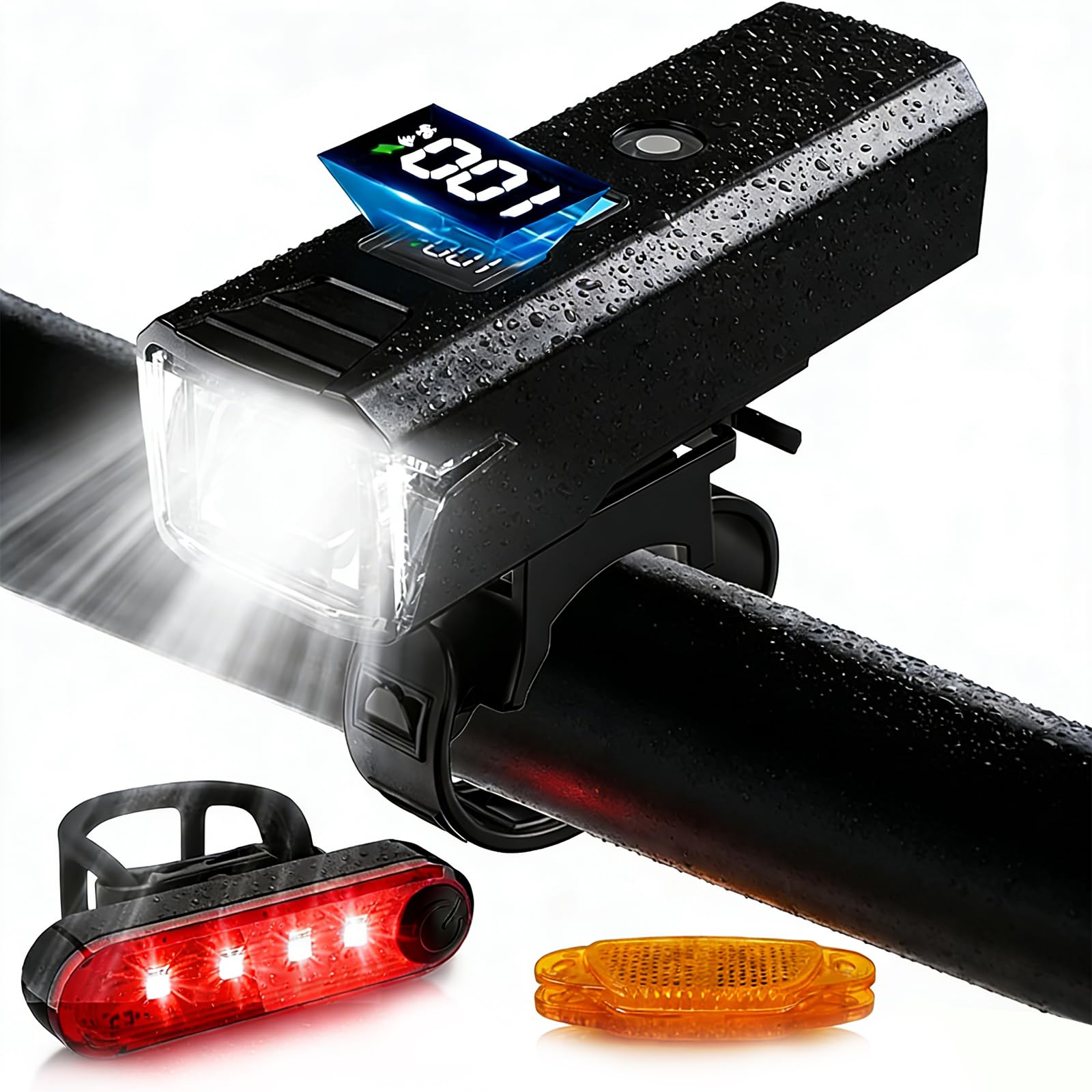 Bicycle Light Rechargeable [Ultra High Brightness 2000 Lumens / Automatic mini чёрный