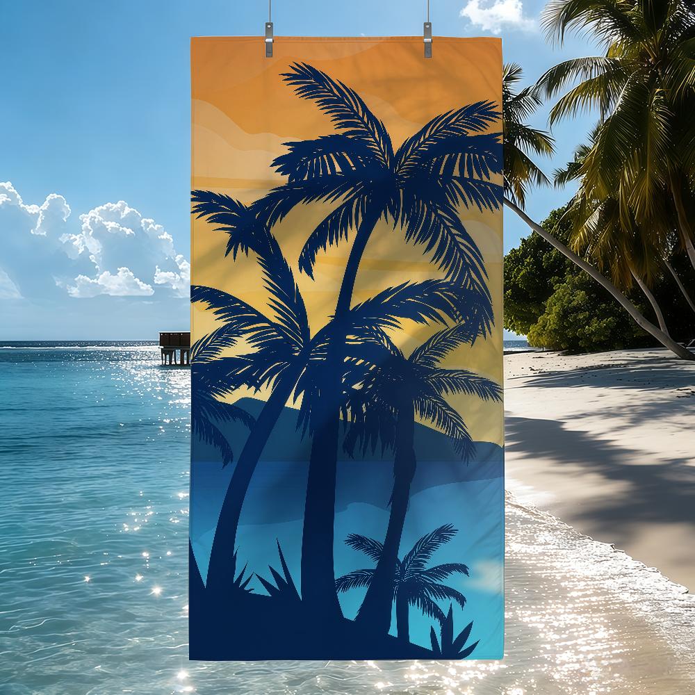 Fashion Palm Tree Pattern Towel Quick Drying Beach Towels Are Suitable For Swimming Pools Camping Yoga And The Gym