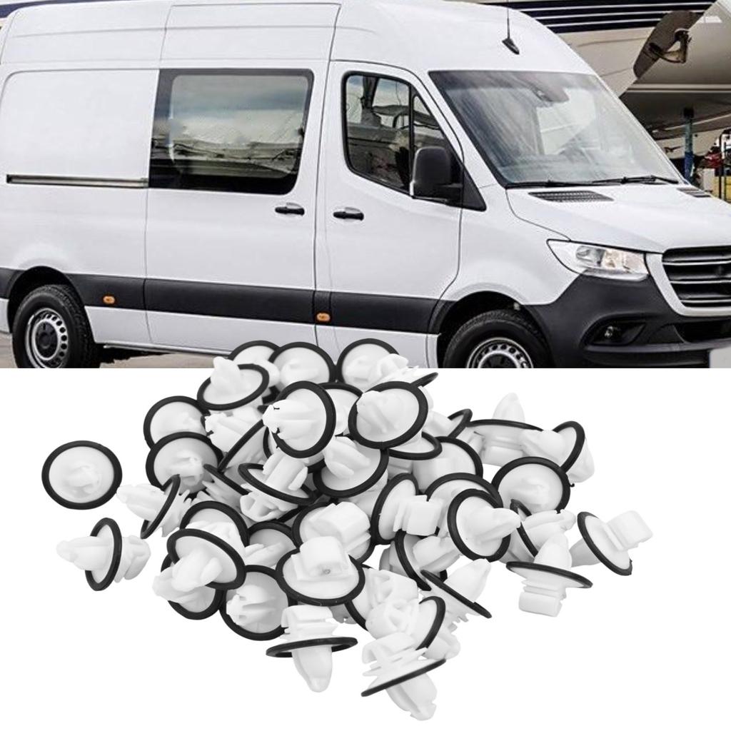 Obtenha um Ajuste Seguro com 50 Clips de Acabamento para Mercedes para Faixa Moldada Lateral da Carroceria