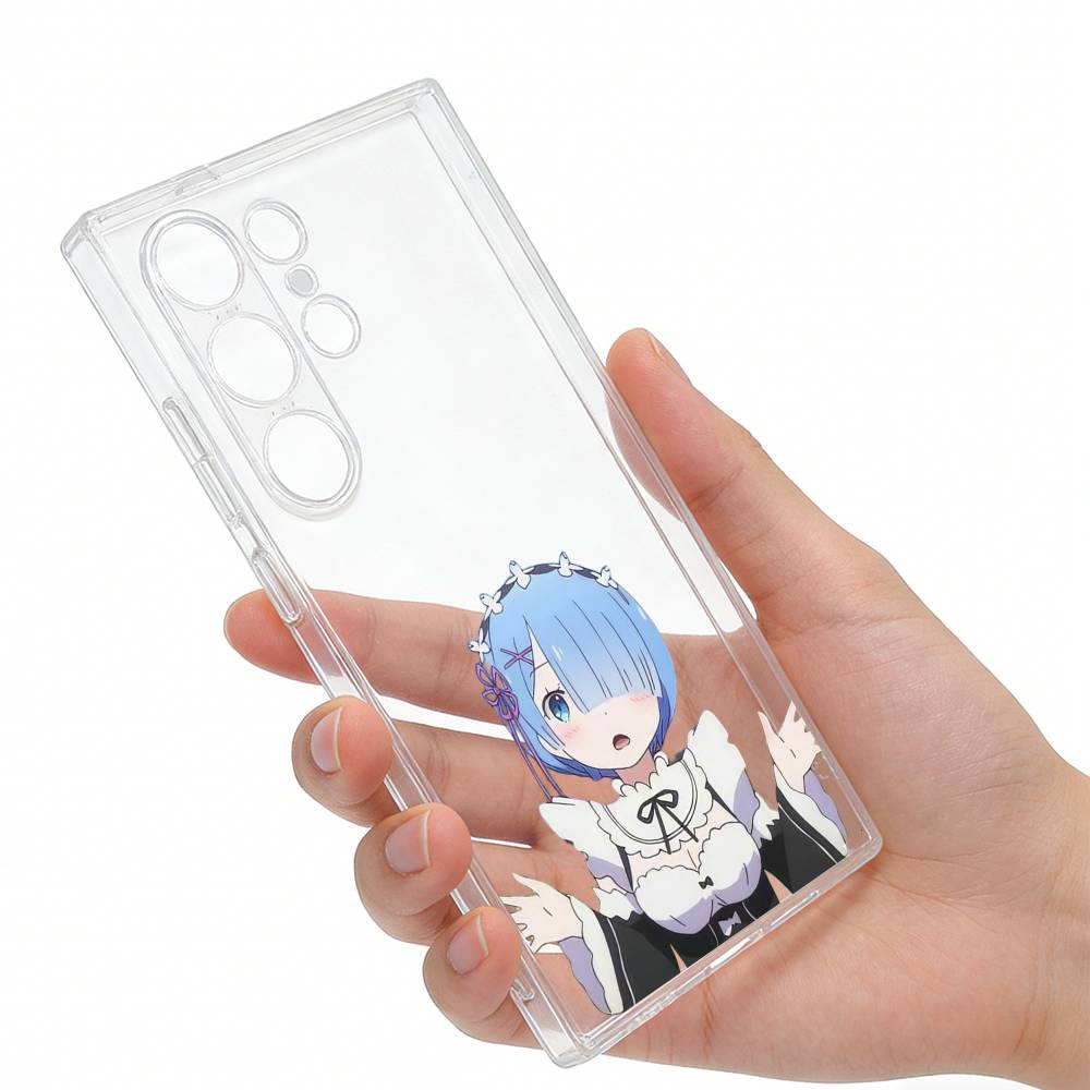 

R-REM-M From Re-Zero Phone Case For Samsung S25,S24,S21,S22,S23,S20,Ultra,Plus,lite,fe,5G Transparent Cover Samsung S10plus