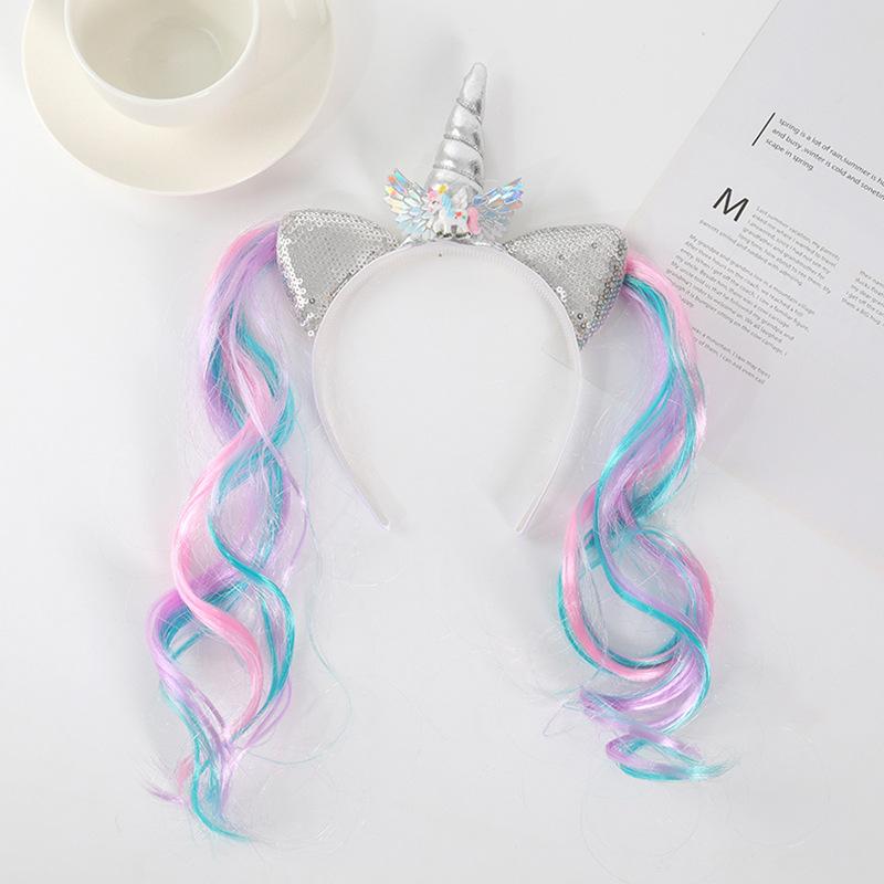 Regenboog Eenhoorn Engelenvleugels Haarband Voor Meisjes Eenhoorn Thema Verjaardagsfeest Decoratie Benodigdheden Kinder Cadeau Fee Cosplay Requisieten