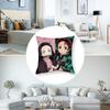 Anime Demon Slayer Kamado Tanjirou Kamado Nezuko Pillow Case Short Plush Sofa Decorative Gift Home Double-sided Printing Cushion