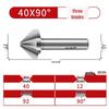 M35 Cobalt Countersink, Straight Shank, Single-Edge, 3-Flute, 90° Deburring Tool