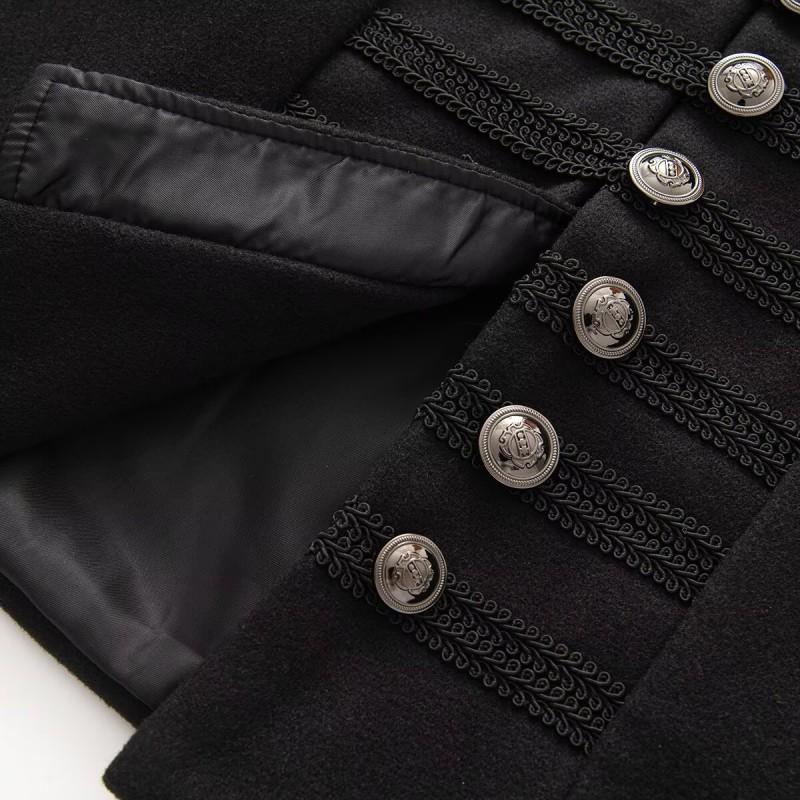 ZA Womens 2026 Fashion Metal Button Half Turtleneck Wool Blend Jacket Slim Fit Casual Outerwear