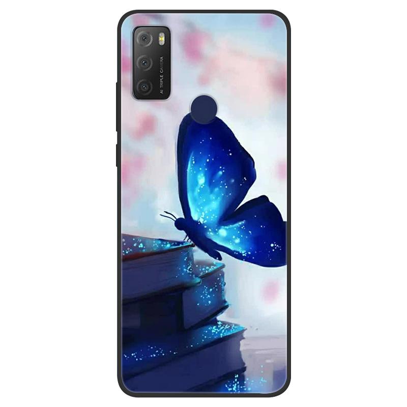 For TCL 20Y Case Girl Cat Flower Soft Silicone Back Wolf Shell for TCL 20E 6125F Fundas Phone Cover For TCL20Y 6156D 20 E Coque