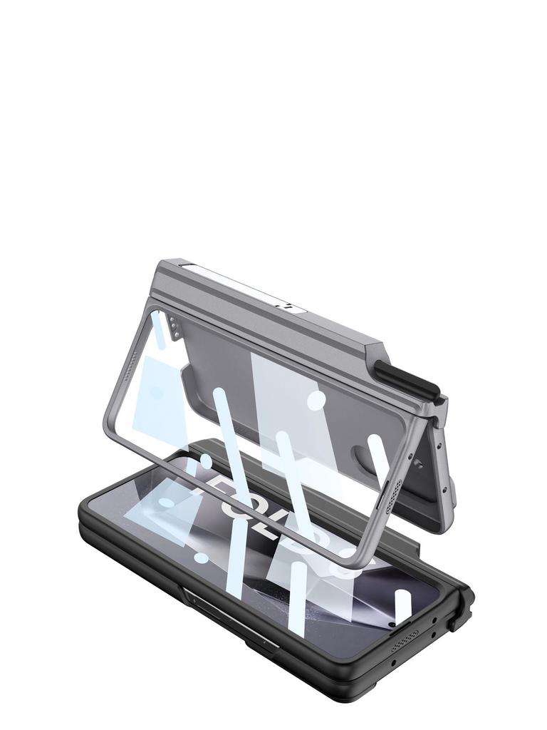 Samsung Z Fold 6 Magnetic Case with Hinge Protection, Pen Holder, Card Slot & Stand