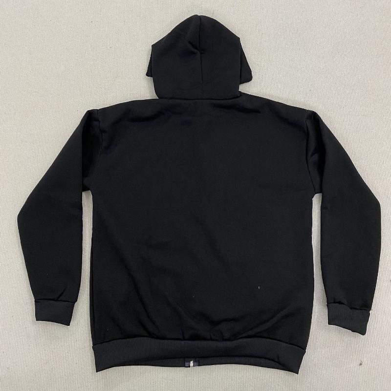 Y2K street punk print loose long sleeved zipper cardigan hooded sweatshirt