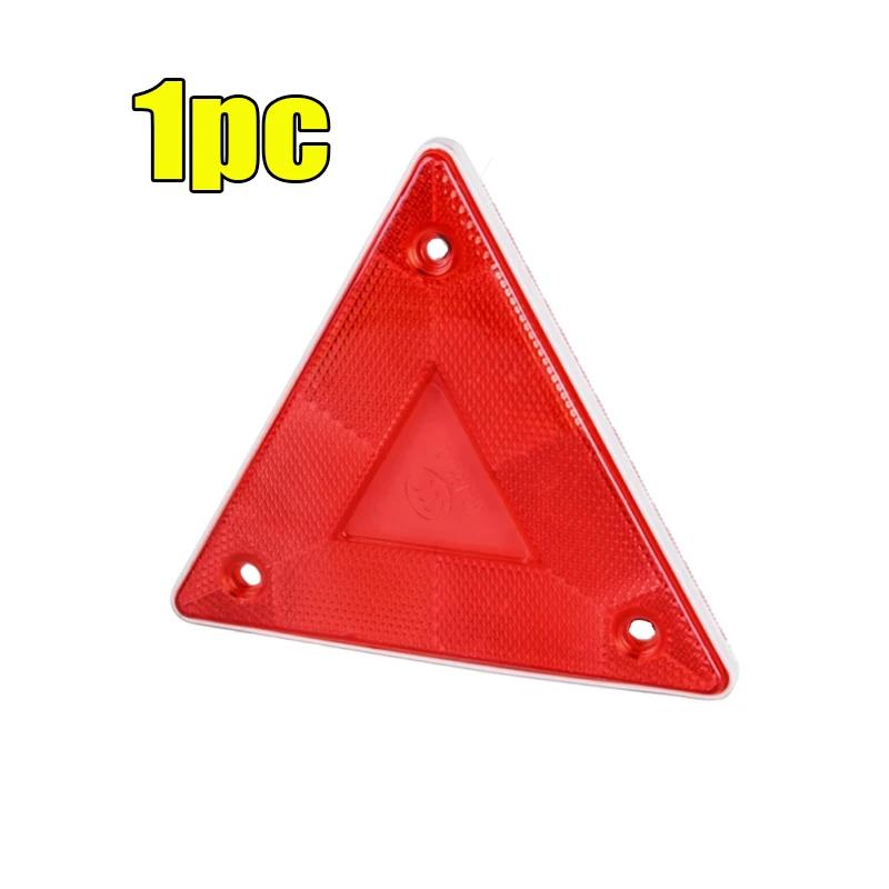 

Triangle Warning Reflective Strips for Trailer RV Board Truck Plate Light 1-4Pcs Vehicle Stop Warning Sign Red Safety Reflector