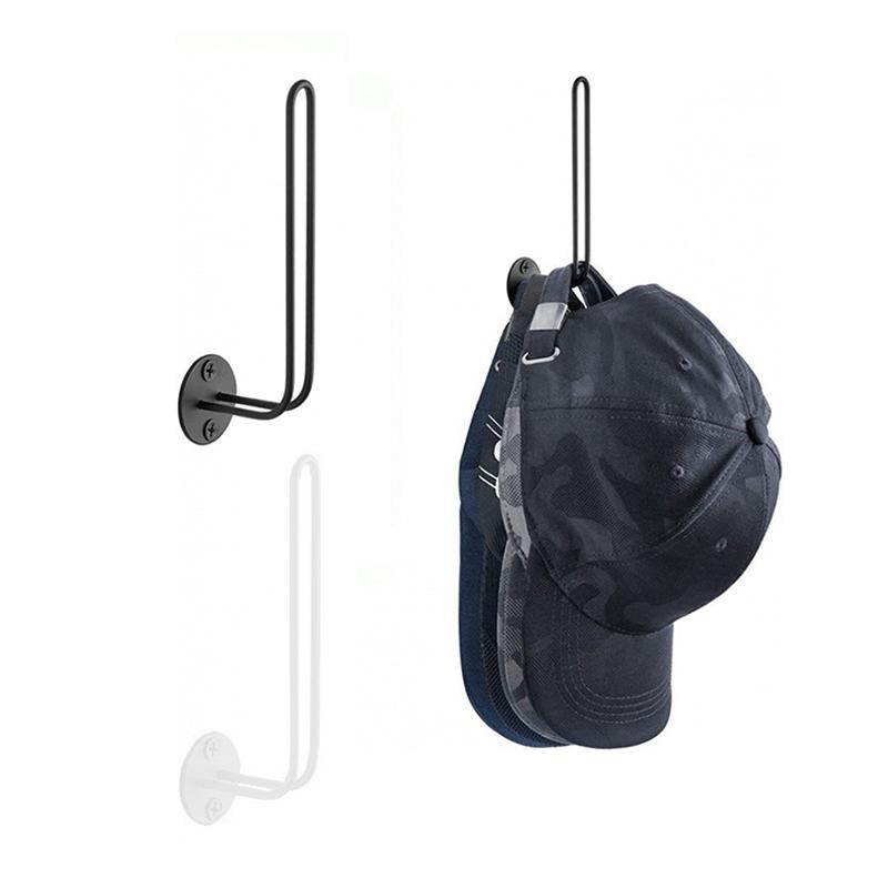 Uchwyt na czapki Organizer na czapki Na czapki bejsbolowe Ścienny stojak na czapki Oszczędzający miejsce Mieści 10 czapek Haki na czapki w kształcie litery L Mocowanie ścienne Uchwyt na czapki