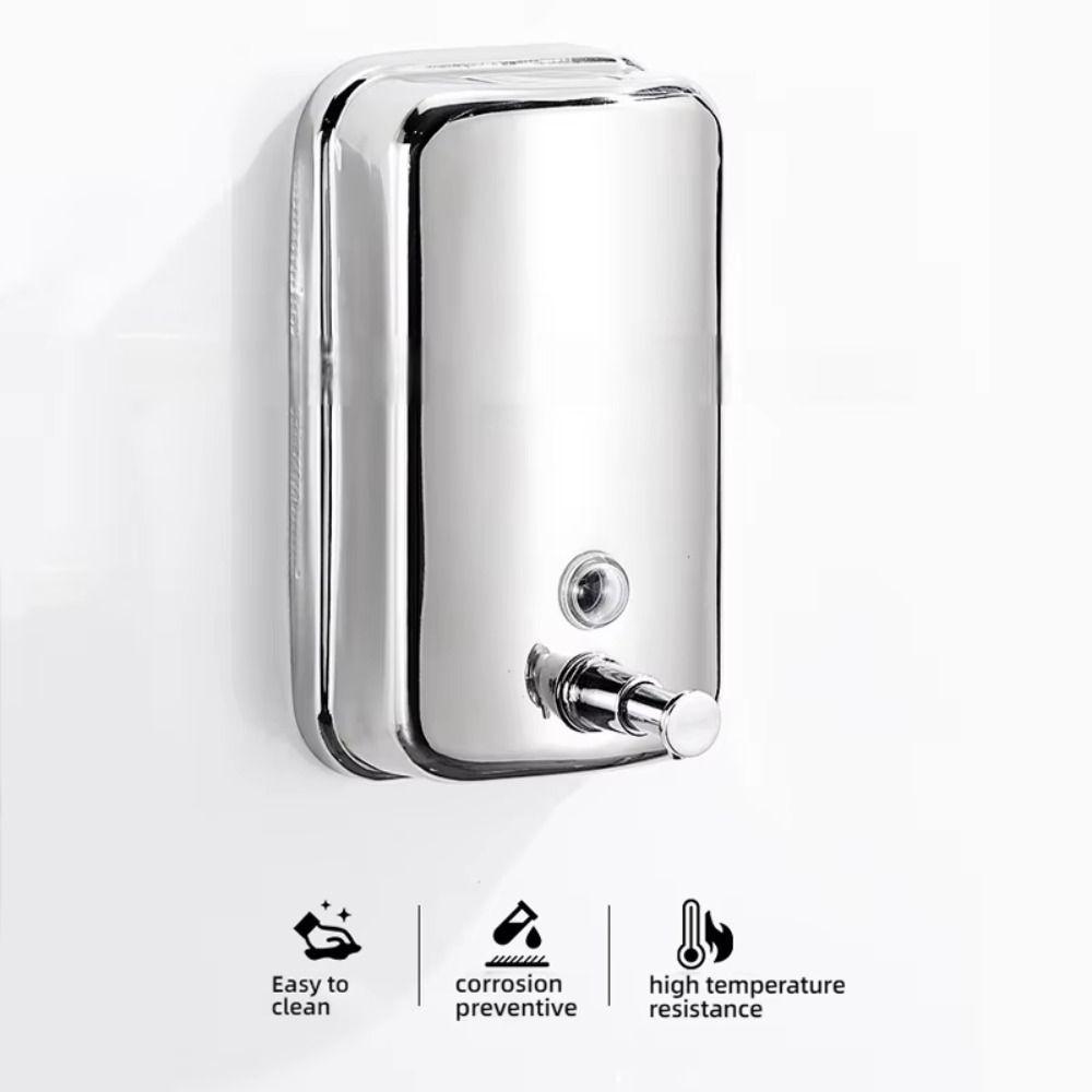 Stainless Steel Bathroom Shampoo Dispenser 500/800/1000ml Shower Gel Storage Bottle  Kitchen