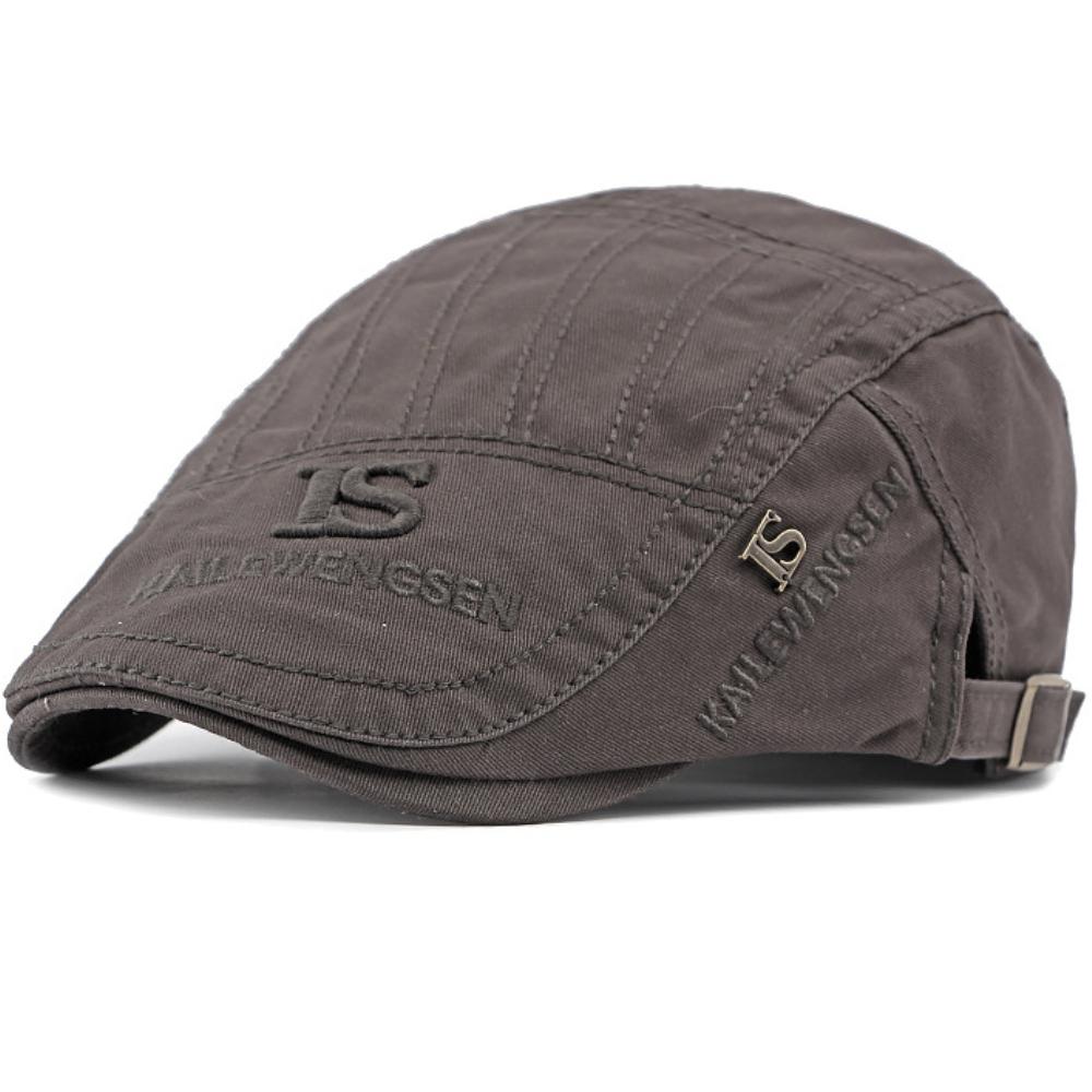 

HT4357 Berets Spring Summer Autumn Caps for Men Women Vintage Artist Painter Beret Hat Male Female Ivy Flat Cap Cotton Beret Cap 55-60cm Adjustable серый