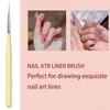 Nail Art Brushes, 6PCS Nail Design Painting Brush Sets with Nail Polish Brush Nail Liner Brush Nail Extension Gel Brush Builder Nail Gel Brush and