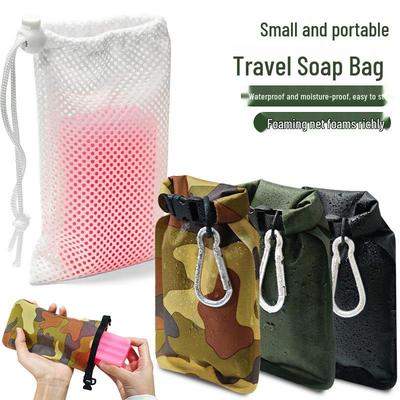 Waterproof Travel Soap Bag with Foaming Net and Dry/Wet Separation