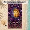 Cosmic Theme Soft Beach Towel Personalized Custom Name Text Towel Portable for Beach Pool Travel