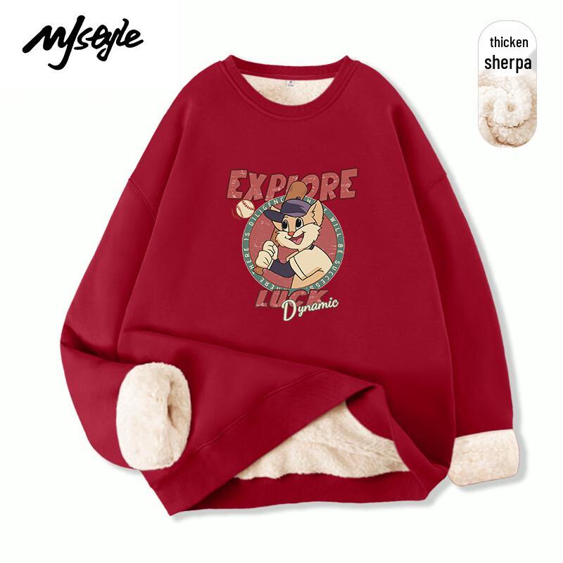 

MJ STYLE Women s Lamb Fleece Round Neck Sweatshirt 2XL