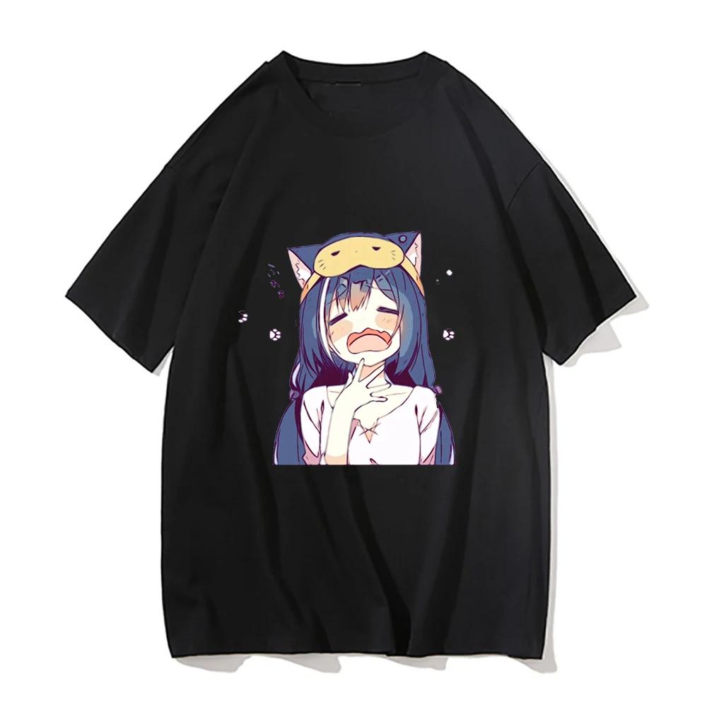 

Princess Connect! ReDive Men Shirts 100% Cotton Tees Printed Cartoon Graphic T-Shirt Kawaii Anime Clothes Loose Short Sleeve Top 2XL