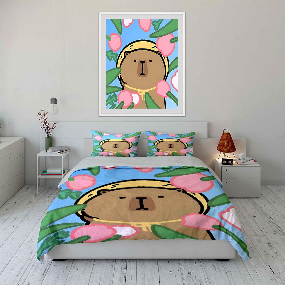 Cozy Spring Outfit Set Exquisite Three-Piece Bedding Set Gift For Kids And Adults