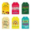 60pcs Blessing Teachers Appreciation Week Tags Cute Cupcake Tags  Holiday Festival Party