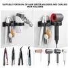 Convenient Hair Appliance Rack Wall Mount Blow Dryer and Flat Iron Holder with Strong Adhesion Styling Tool Organizer