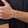 Men's Thin Chain Bracelet,Never Fade Stainless Steel Adjustable Wristband,Minimalist Hip Hop Jewelry Gift