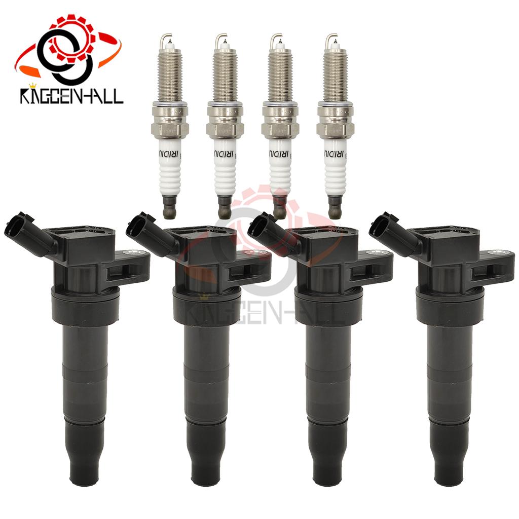 4Pcs 27300-3F100 UF-611 Ignition Coil+spark Plug for Hyundai Sonata Santa Fe GENESIS COUPE Tucson IX35 for Kia Optima Sportage